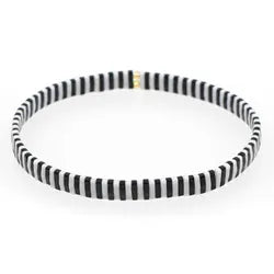 Black/White  - Tila Beaded Bracelet-Pink Waters 