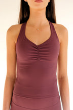 Burgundy Sculpt Scrunch Top-Pink Waters 