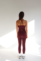 Burgundy Sculpt Leggings-Pink Waters 