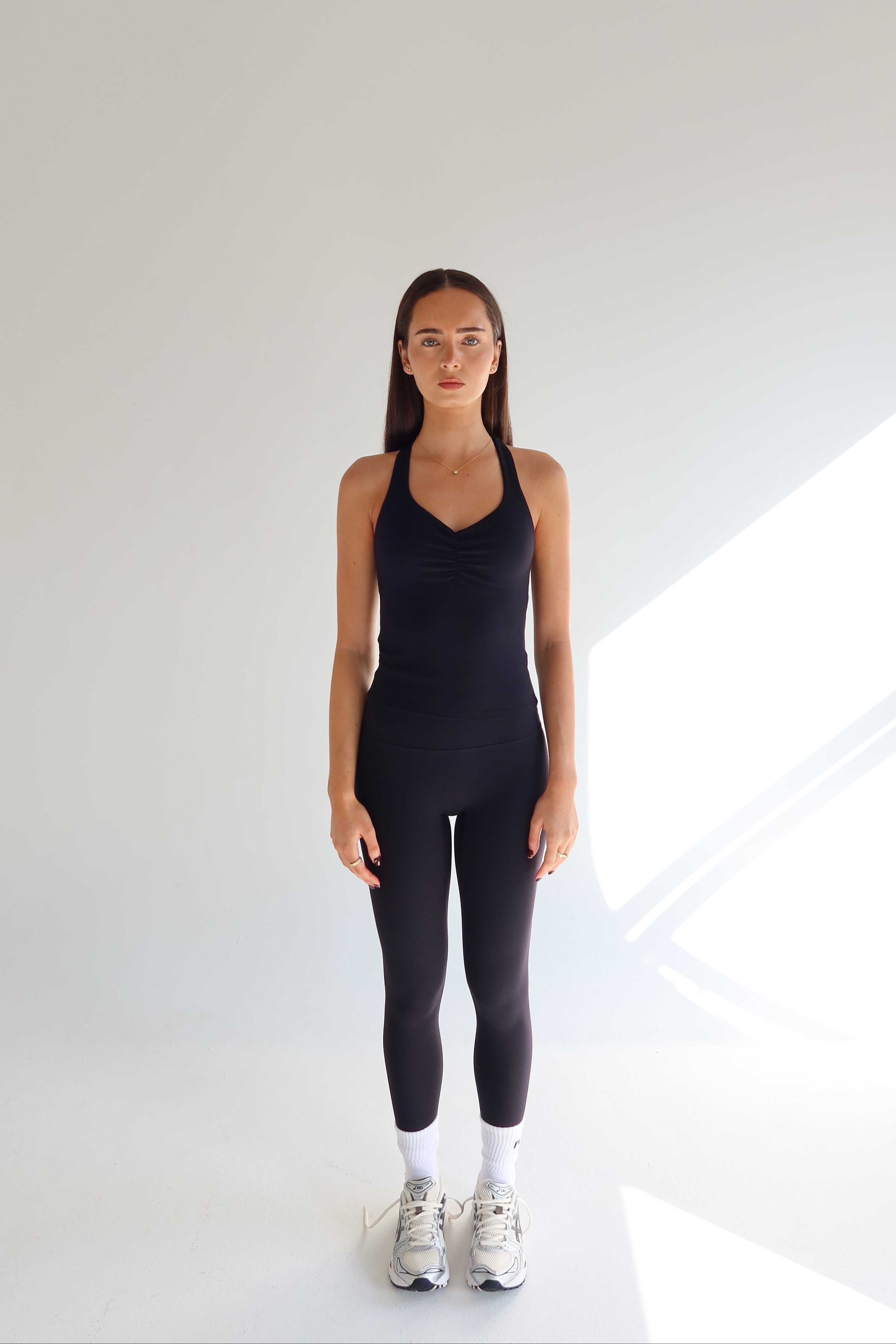 Black Sculpt Leggings-Pink Waters 