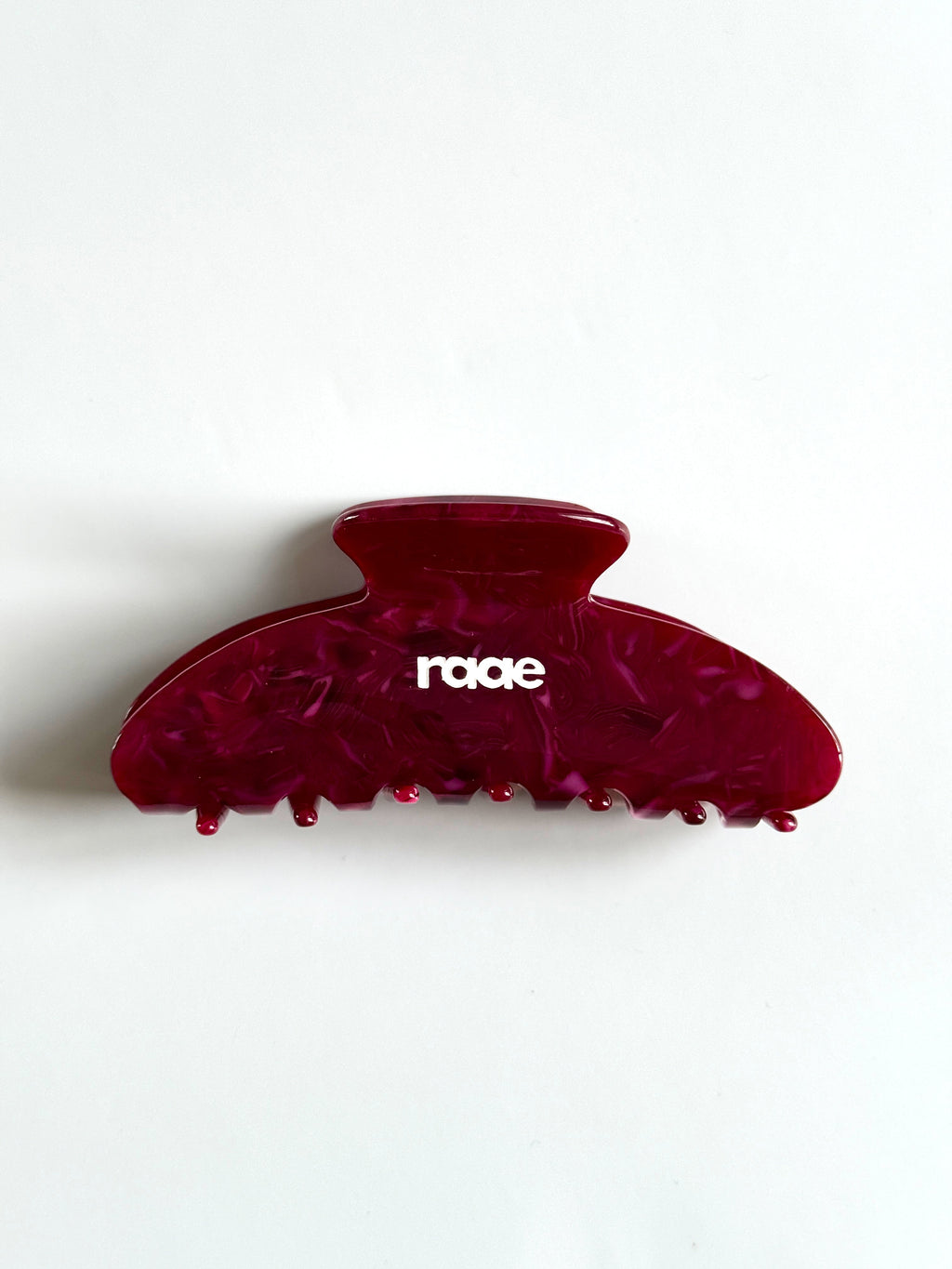 Burgundy Claw Clip-Pink Waters 