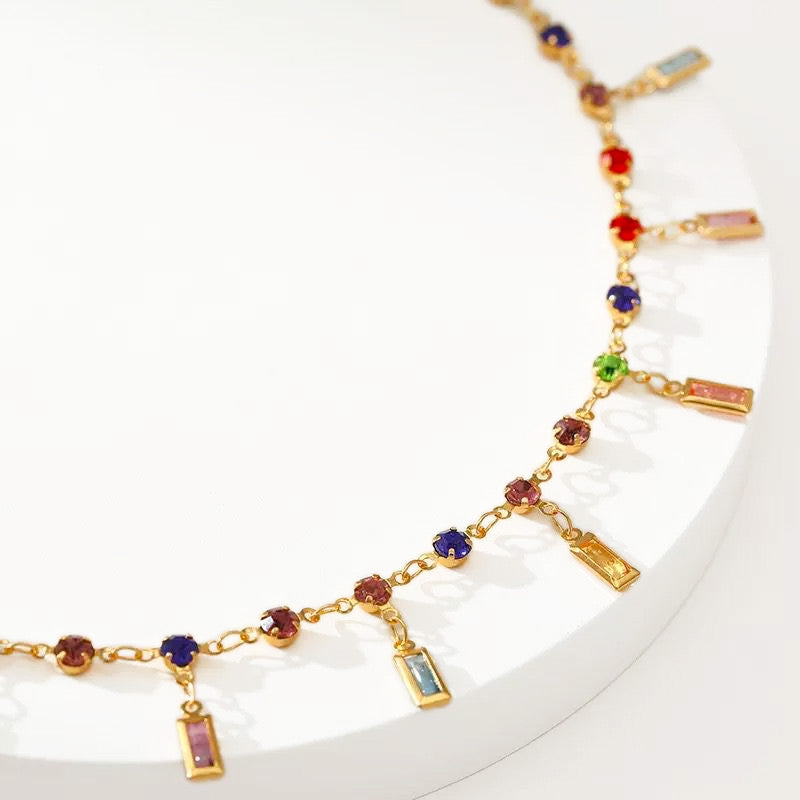 Issa Luxe 18k Gold Plated Jewelled Anklet