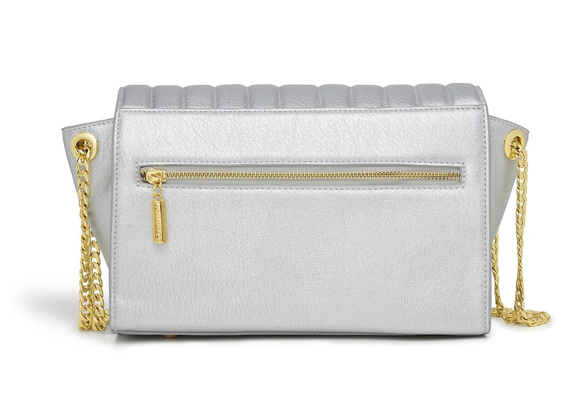 Kensington Silver Vegan Cross-Body Bag-3