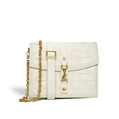 Daisy White Vegan Shoulder & Crossbody Bag-3