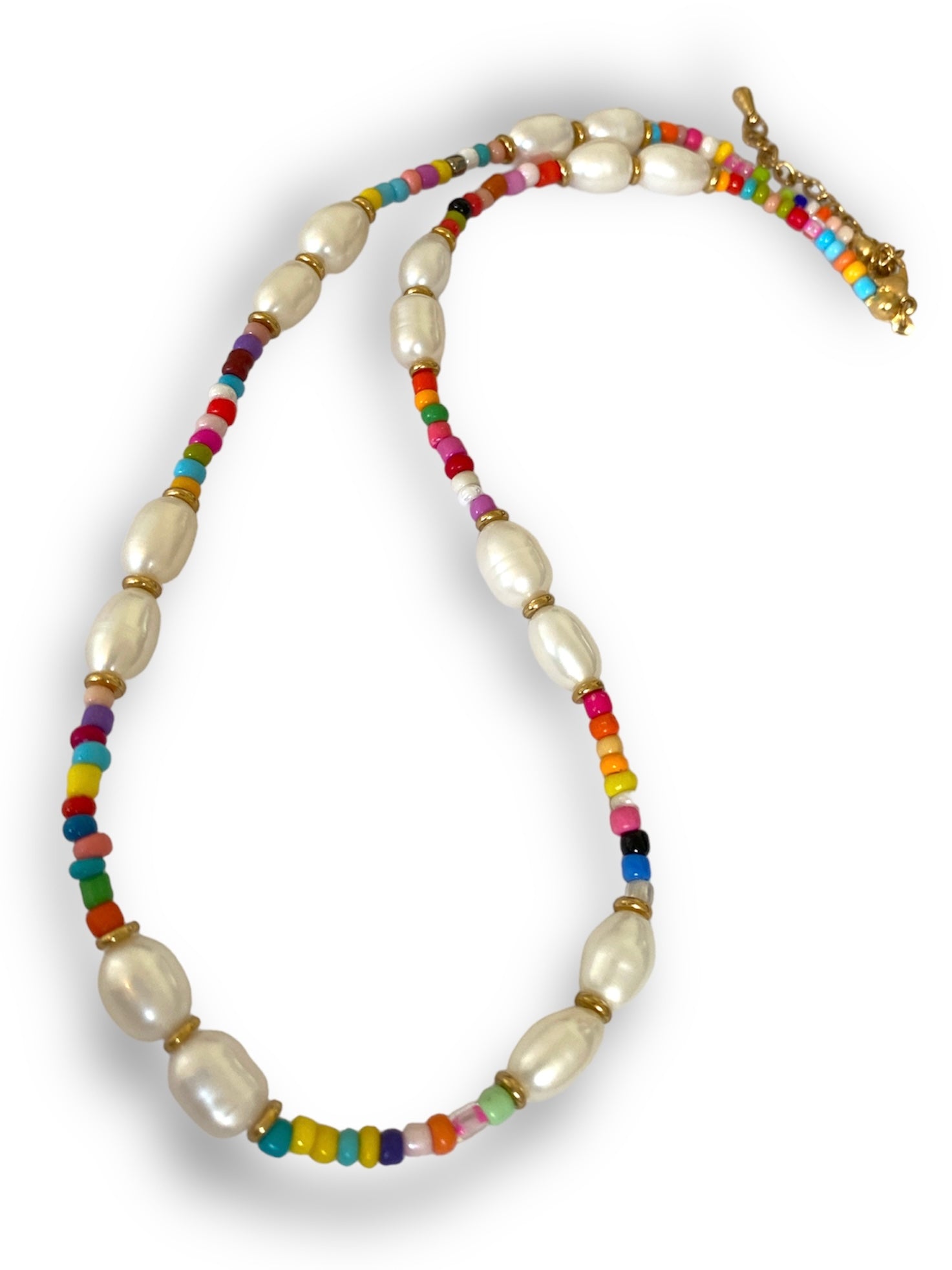 Boho Multi Beaded Necklaces-Pink Waters 