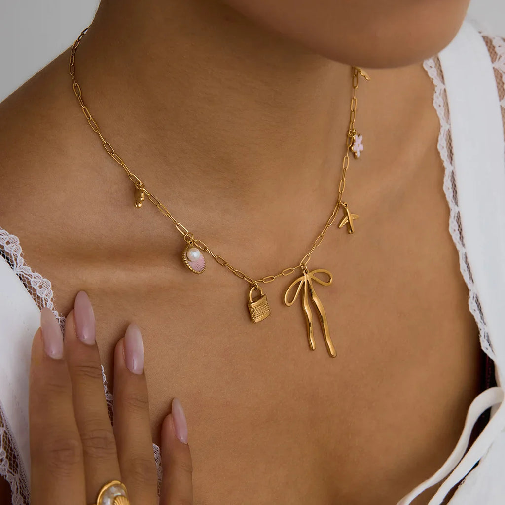 Charm Bow Necklace