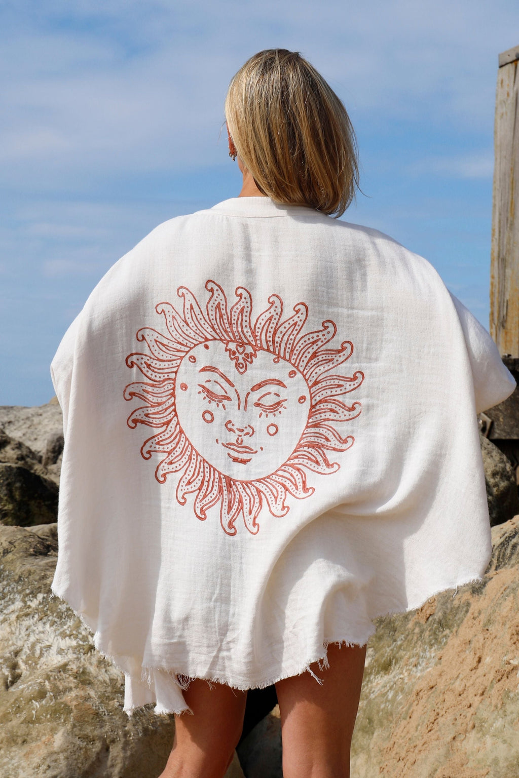 SUN GODDESS Organic Cotton Beach Shirt