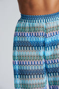 South Beach Crochet Beach/Holiday Trousers-Pink Waters 