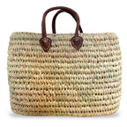 Fez Oblong Straw Basket-Pink Waters 