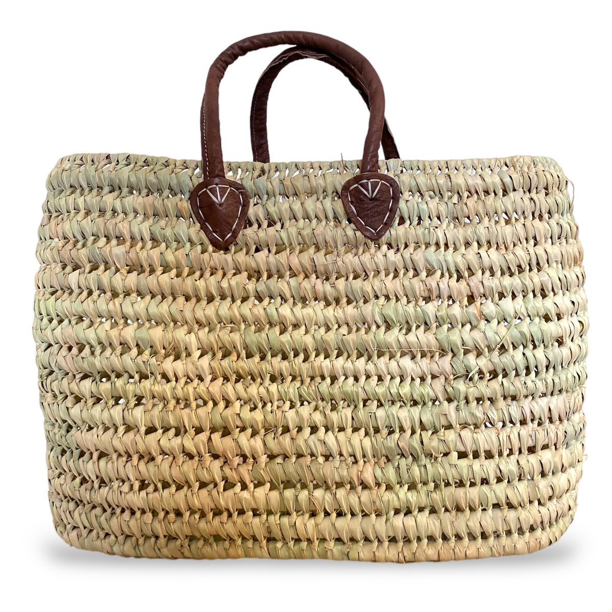 Fez Oblong Straw Basket-Pink Waters 