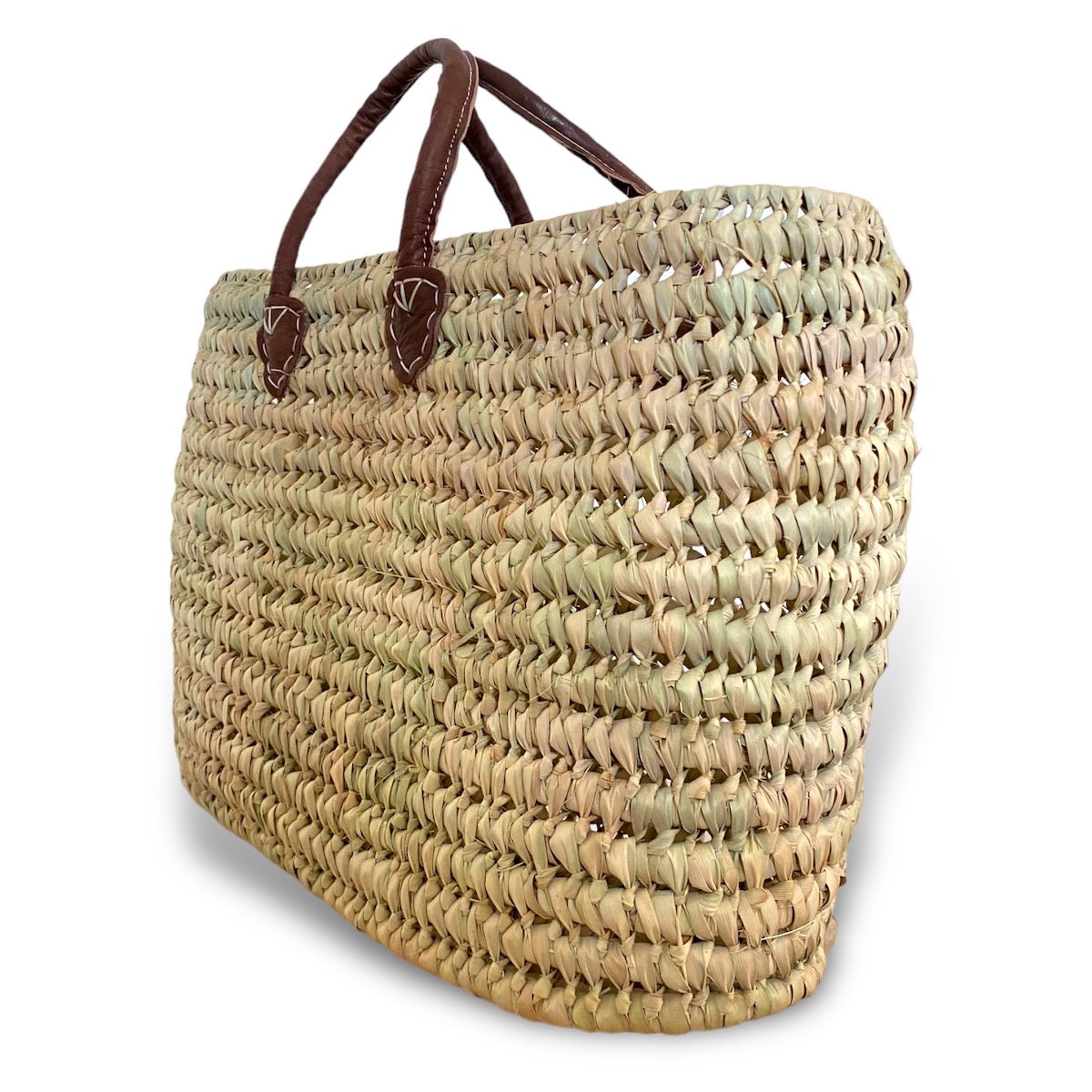 Fez Oblong Straw Basket-Pink Waters 