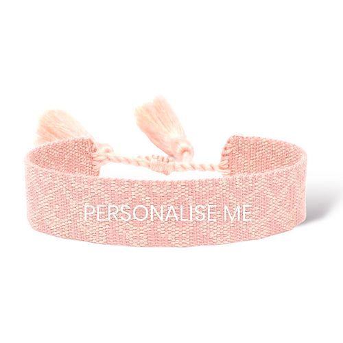 Personalised Friendship Bracelet - Peach - Pink Waters 