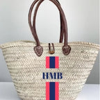 BORA BORA Monogrammed Basket-Pink Waters 