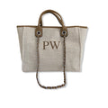 BYBLOS Beige Canvas Tote - Large Letters-Pink Waters 