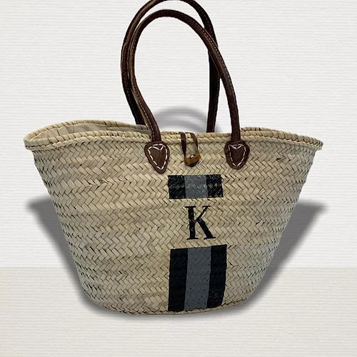 BORA BORA Monogrammed Basket-Pink Waters 