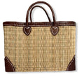 Oblong Straw Basket-Pink Waters 