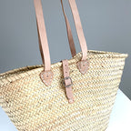 SEVILLE Long Handle Basket with Buckle Closing-Pink Waters 