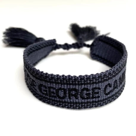 Personalised Friendship Bracelet - Blue/Black-Pink Waters 