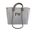 BYBLOS Grey Canvas Tote - Large Letters-Pink Waters 