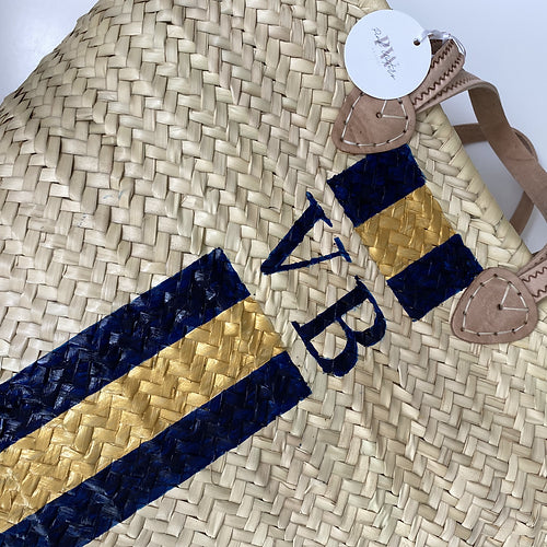 Personalised IBIZA Moroccan Basket-Pink Waters 