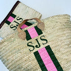 Personalised IBIZA Moroccan Basket-Pink Waters 