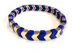 Chevron Stacking Enamel Bracelet - Royal Blue-Pink Waters 