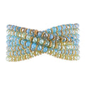 Venus Crystal Bracelet - Aqua-Pink Waters 