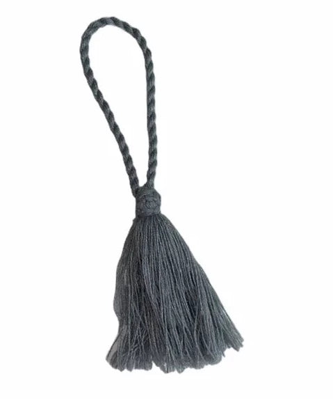 Grey Large Tassel - Pink Waters 