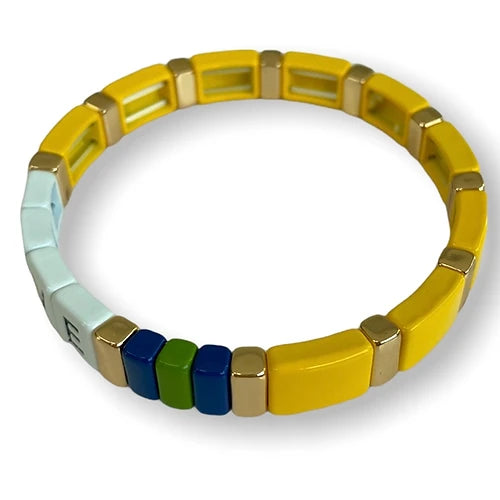 LOVE Tile Bracelet - Sunshine Buttercup-Pink Waters 