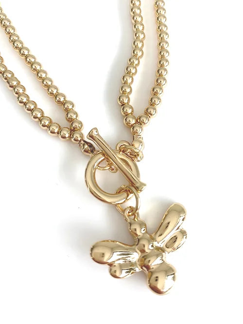 Bee Necklace-Pink Waters 