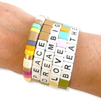 DREAM BIG Tile Bracelet-Pink Waters 