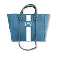 BYBLOS Monogrammed Light Blue Tote-Pink Waters 