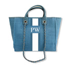 BYBLOS Monogrammed Light Blue Tote-Pink Waters 