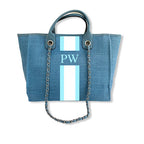 BYBLOS Monogrammed Light Blue Tote-Pink Waters 