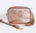 The 'Stella' Leather Crossbody - Champagne-Pink Waters 