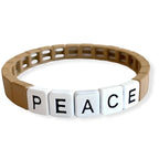 PEACE Tile Bracelet Collection-Pink Waters 