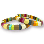 Intentions Tile Bracelet Stacker-Pink Waters 