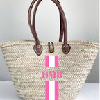BORA BORA Monogrammed Basket-Pink Waters 