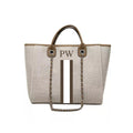 BYBLOS Monogrammed Brown Tote-Pink Waters 