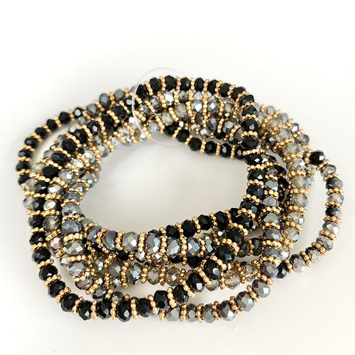 Venus Crystal Bracelet - Black-Pink Waters 