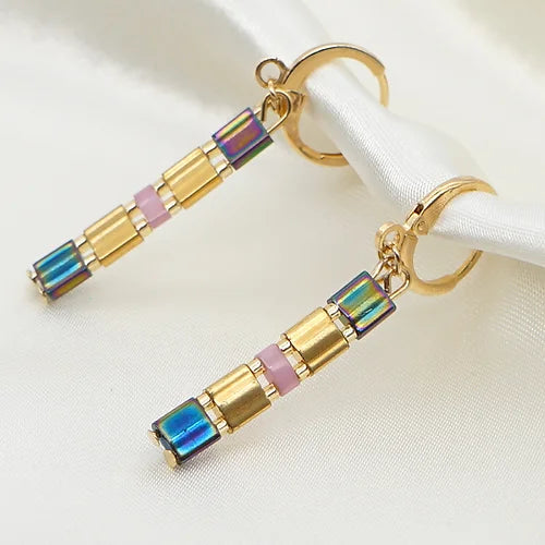 TILA Earrings-Pink Waters 