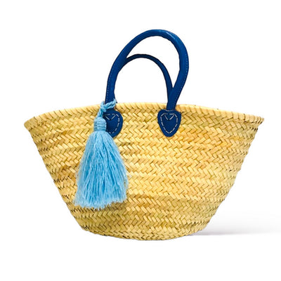 Blue Handle Basket - Pink Waters 