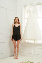 'Kylie' Camisole Set - Black-Pink Waters 