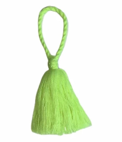 Fluorescent Yellow Large Tassel - Pink Waters 