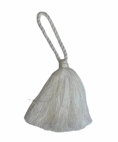 White Large Tassel-Pink Waters 