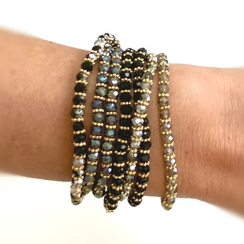 Venus Crystal Bracelet - Black-Pink Waters 
