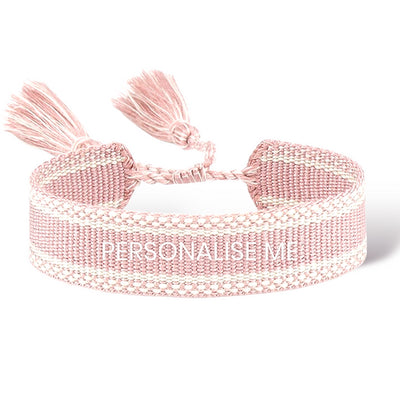 Personalised Friendship Bracelet -  Baby  Pink - Pink Waters 