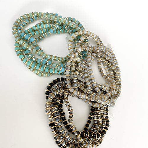 Venus Crystal Bracelet - Aqua-Pink Waters 