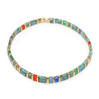 Multi/Gold Tila Bead Bracelet-Pink Waters 