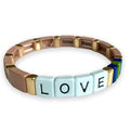 LOVE Tile Bracelet - Nude-Pink Waters 